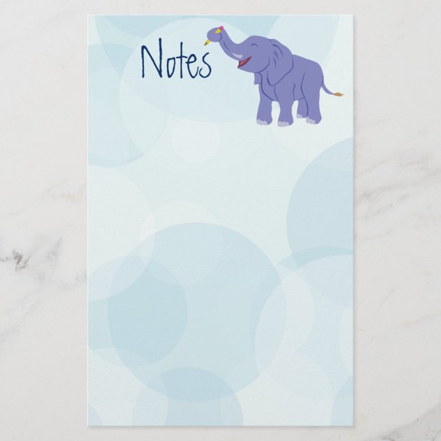Happy Elephant Briefpapier (Vorderseite)