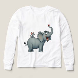 Happy Elephant & Little Mouse - Niedlich Kids T - 