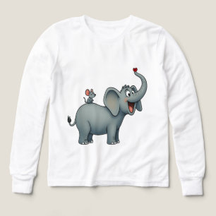 Happy Elephant & Little Mouse - Niedlich Kids T - 