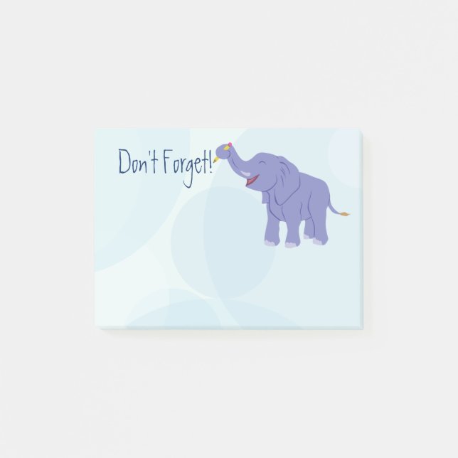 Happy Elephant Post-it Klebezettel (Vorderseite)
