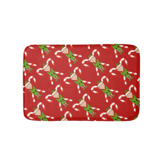 Happy Elf Christmas Bath Mat Badematte (Vorderseite)