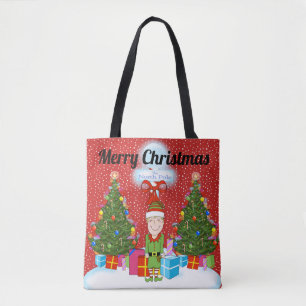 Happy Elf Christmas Tote Bag Tasche