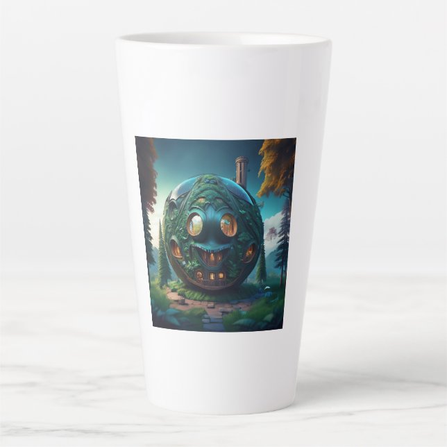 Happy Emoji House Milchtasse (Vorderseite)