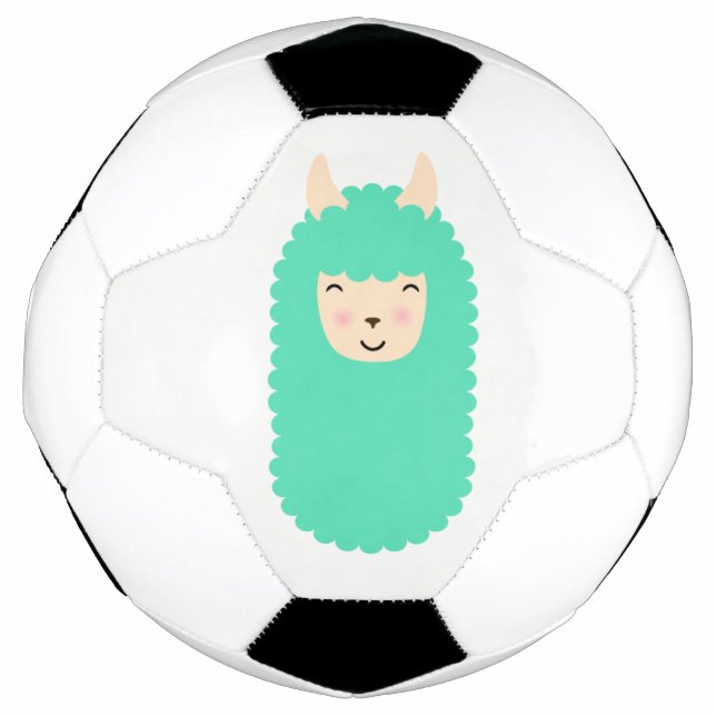 Happy Emoji Llama Soccer Ball (Vorderseite)