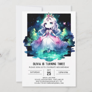 Happy Enchanted Prinzessin Birthday Einladung