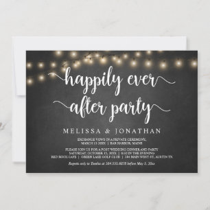 Happy End Party, Lichterkette, Flitterwochen  Einladung
