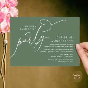 Happy End Party, Romantisches Dinner mit Tanzveran Einladung