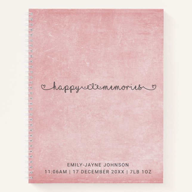 Happy Erinnerungen Baby Memory Book Keepake Journa Notizbuch (Vorderseite)