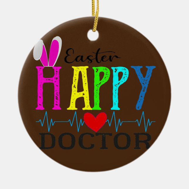 Happy Ester Doctor Holiday Easter Doctor Cool Keramik Ornament (Vorne)