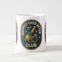 Happy Ever After Club Jumbo Tasse - Retro Wedding