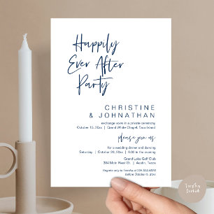 Happy ever After, Modernes Hochzeitsdinner Party Einladung