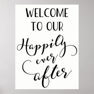 Happy Ever Après Poster, Mariage Ceremony Poster