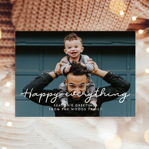 Happy Everything Modernes Weihnachtsfest Foto Feiertagskarte