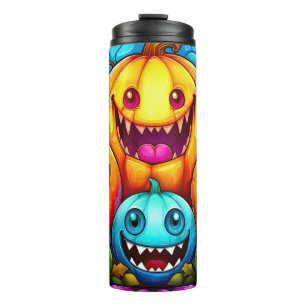 Happy Evil Halloween Pumpkins Thermosbecher