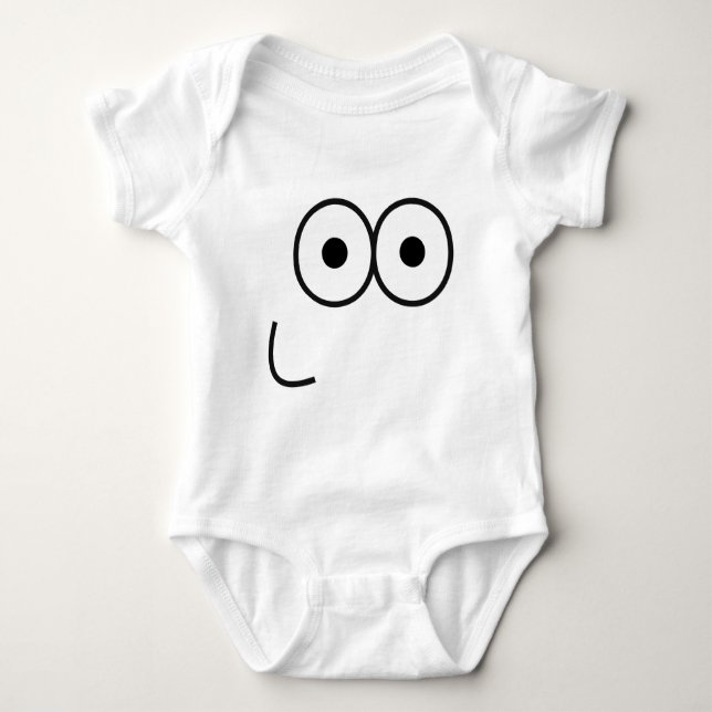 Happy Eyes and Mouth - Baby Bodysuit Baby Strampler (Vorderseite)