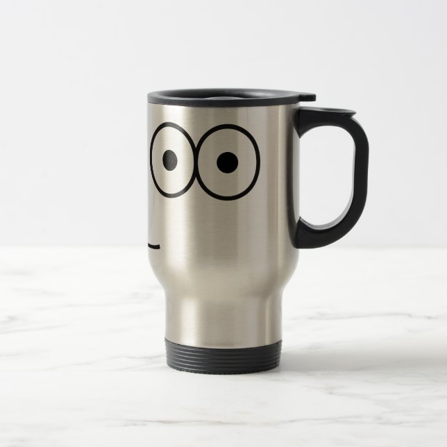 Happy Eyes and Mouth - Travel Mug Reisebecher (Rechts)