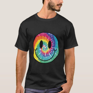 Happy Face Ästhetische Gefärbte Krawatte Lächeln G T-Shirt