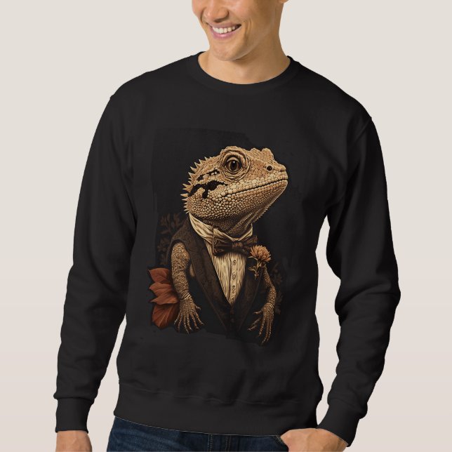 Happy Face Bearded Dragon Sweatshirt (Vorderseite)