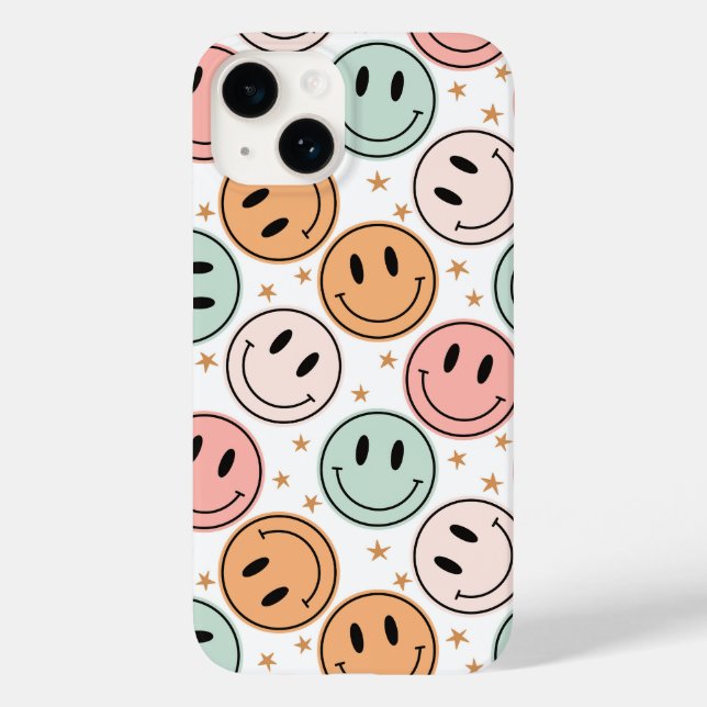 Happy Face Case-Mate iPhone 14 Hülle (Rückseite)