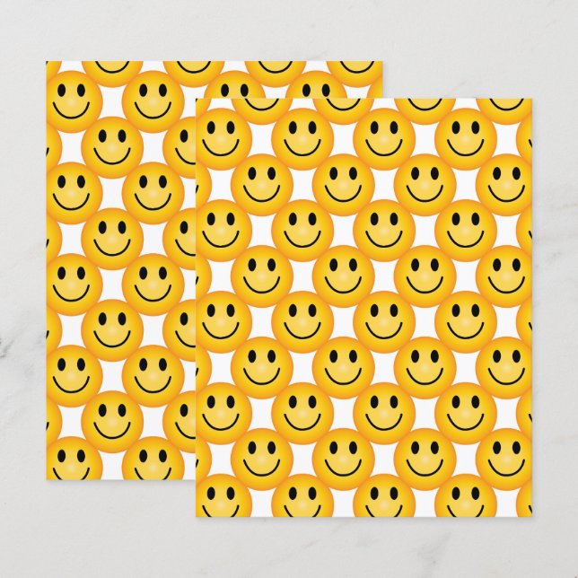 Happy Face Craft Paper, Smiley Happy Faces Emoji (Vorne/Hinten)
