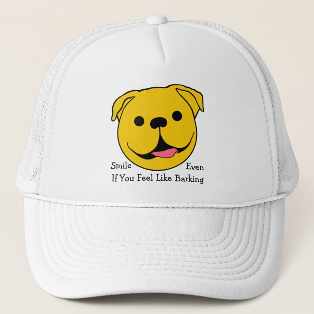Happy Face Dog Truckerkappe (Vorderseite)