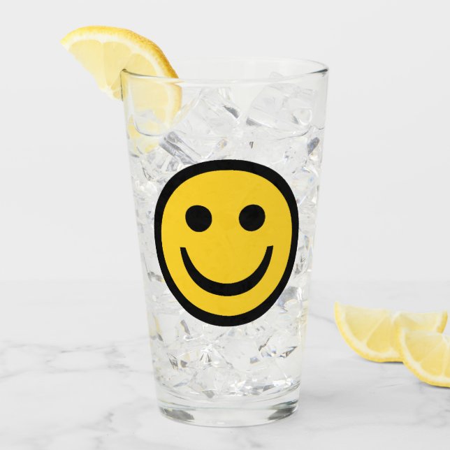 Happy Face Glas (Vorderseite Ice)