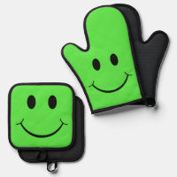 Happy Face Graphic Green
