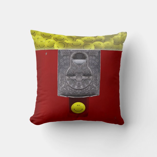 Happy-Face-Gumball-Maschinenkissen Kissen (Vorderseite)