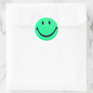 Happy face – Happiness – smiling face Runder Aufkleber