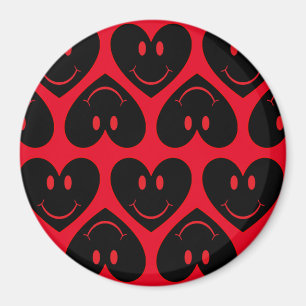 Happy Face Heart Magnet