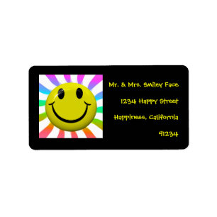 Happy Face Labels Adressaufkleber