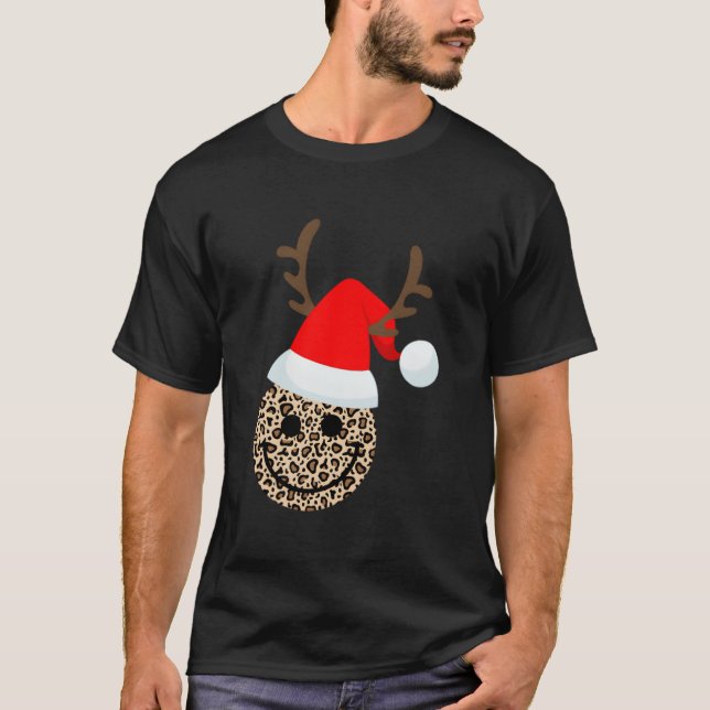 Happy Face mit Santa Smile Face T-Shirt (Vorderseite)