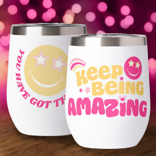 Happy face Preppy Slogan behalte phantastisch zu w