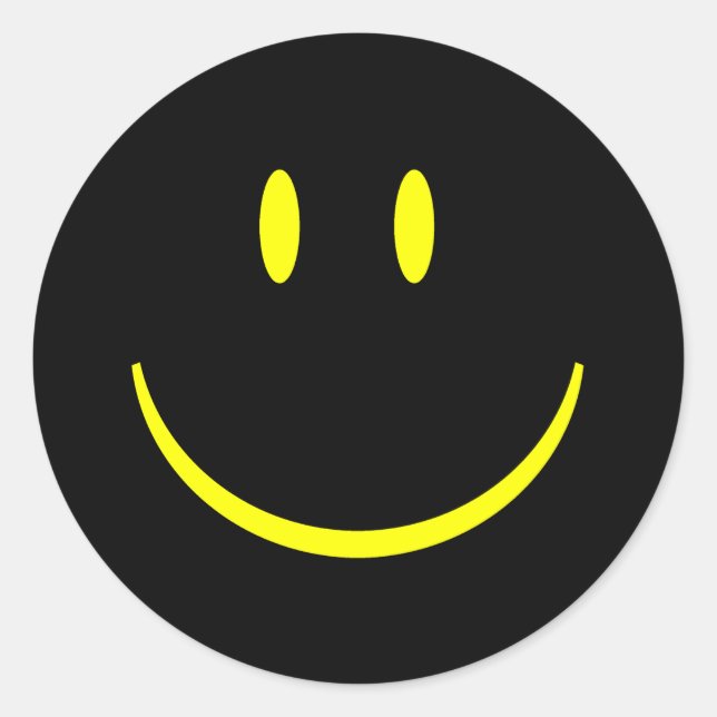 Happy Face Runder Aufkleber (Vorderseite)