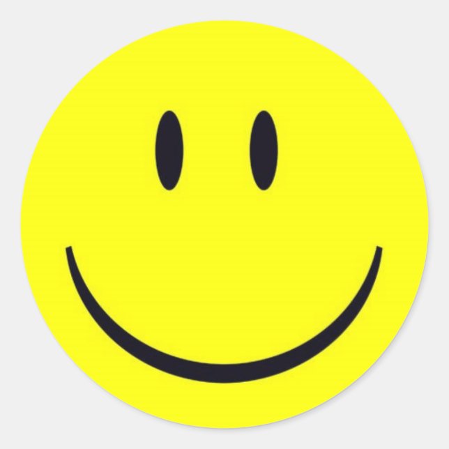 Happy Face Runder Aufkleber (Vorderseite)