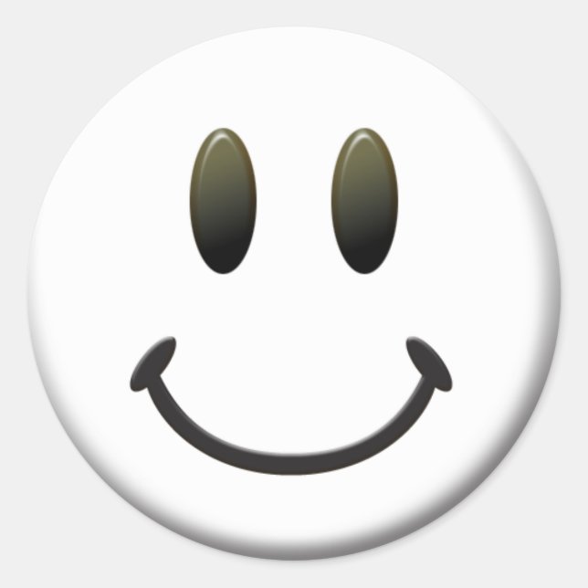 Happy Face Runder Aufkleber (Vorderseite)