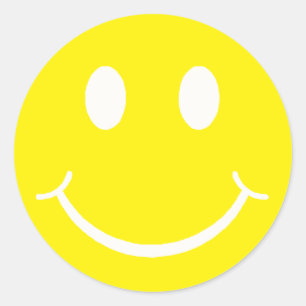 Happy Face Runder Aufkleber