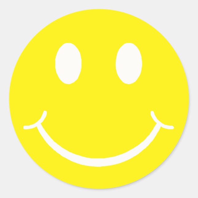 Happy Face Runder Aufkleber (Vorderseite)