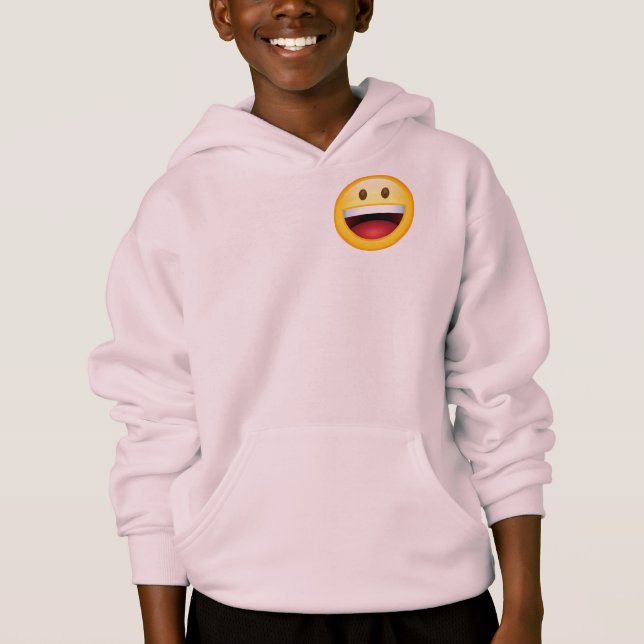 Happy Face Smiley Emoji Hoodie (Vorderseite)