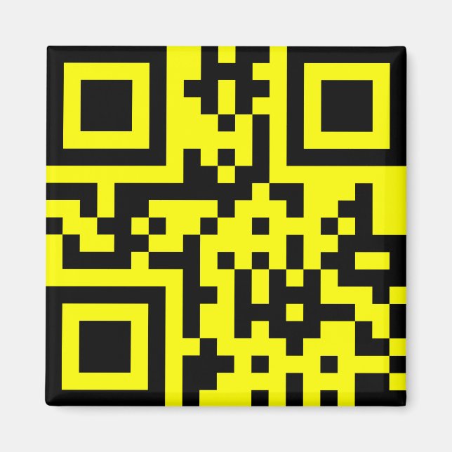 Happy Face Smiling Emoji — QR Code Magnet (Vorne)