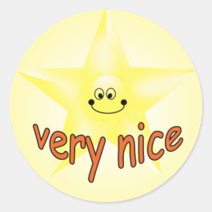 Happy Face Star Teacher Sehr schöne Prämienaufkl Runder Aufkleber