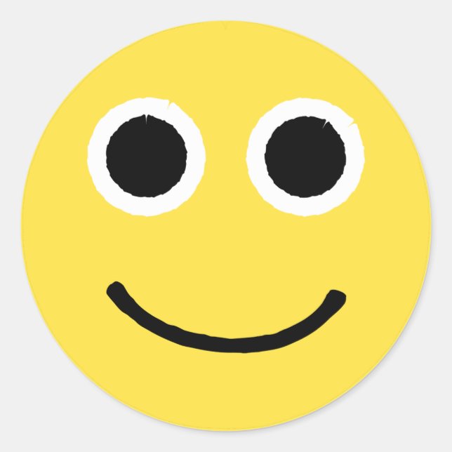 Happy Face Stickers Gelb Lächelndes Emoticon (Vorderseite)