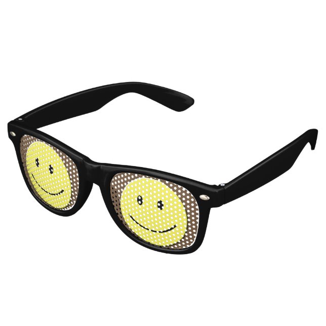Happy Face Sunglasses Partybrille (Schrägansicht)