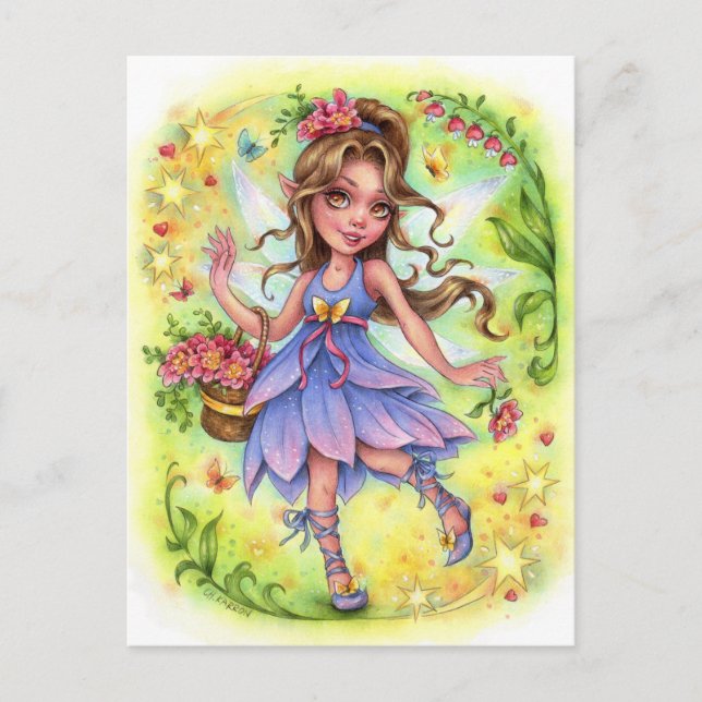 Happy Fairy Postcard Postkarte (Vorderseite)