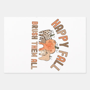 Happy Fall Brush sie alle zahnärztlichen Zähne Geschenkpapier Set