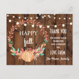 Happy Fall Harvest Festival Citrouille Carte de re