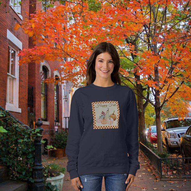 Happy Fall Harvest Personalize-Nachricht oder -Nam Sweatshirt (Von Creator hochgeladen)