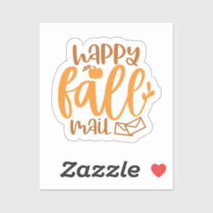Happy Fall Mail Aufkleber