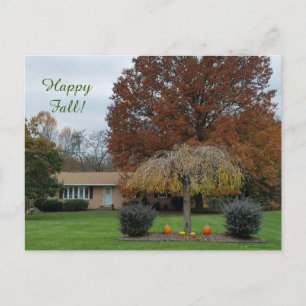 Happy Fall Postcard Feiertagspostkarte