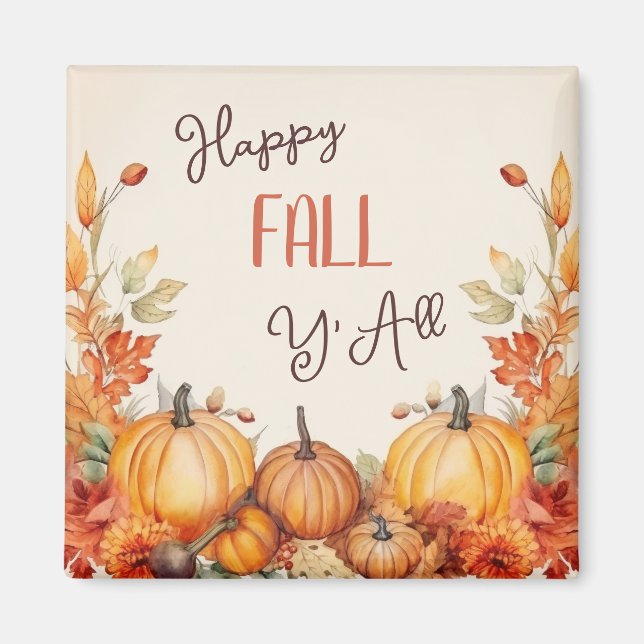 Happy Fall Pumpkin Harvest Magnet (Vorne)